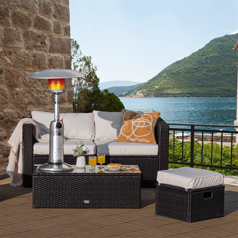 11, 000 BTU Tabletop Propane Patio Heater, Portable Stainless Steel Outdoor Heater with Adjustable Flame & - Product image 3