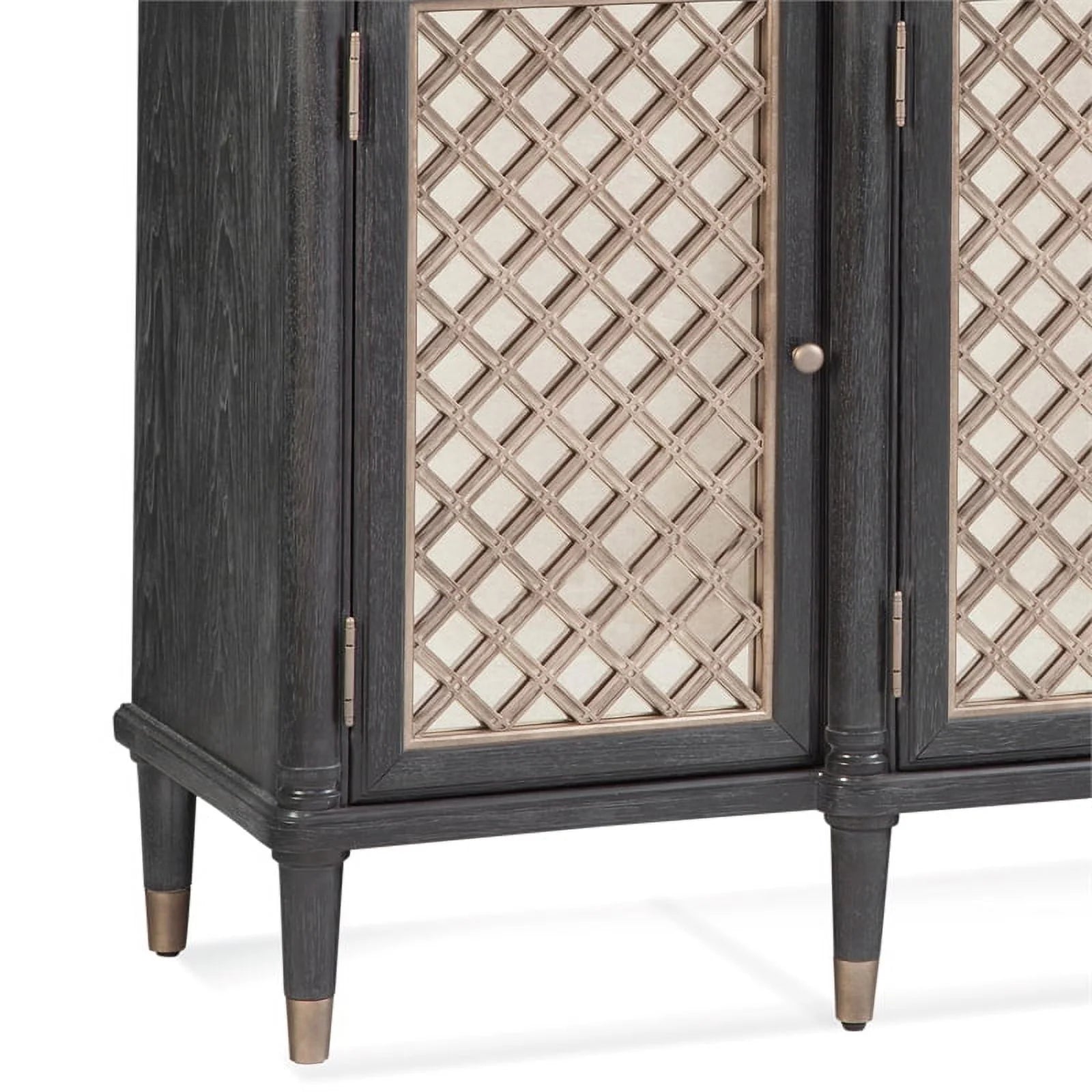 Bassett Mirror Groveland 6 - Shelf Wood Server with Metal Accents in Black - Product image 2