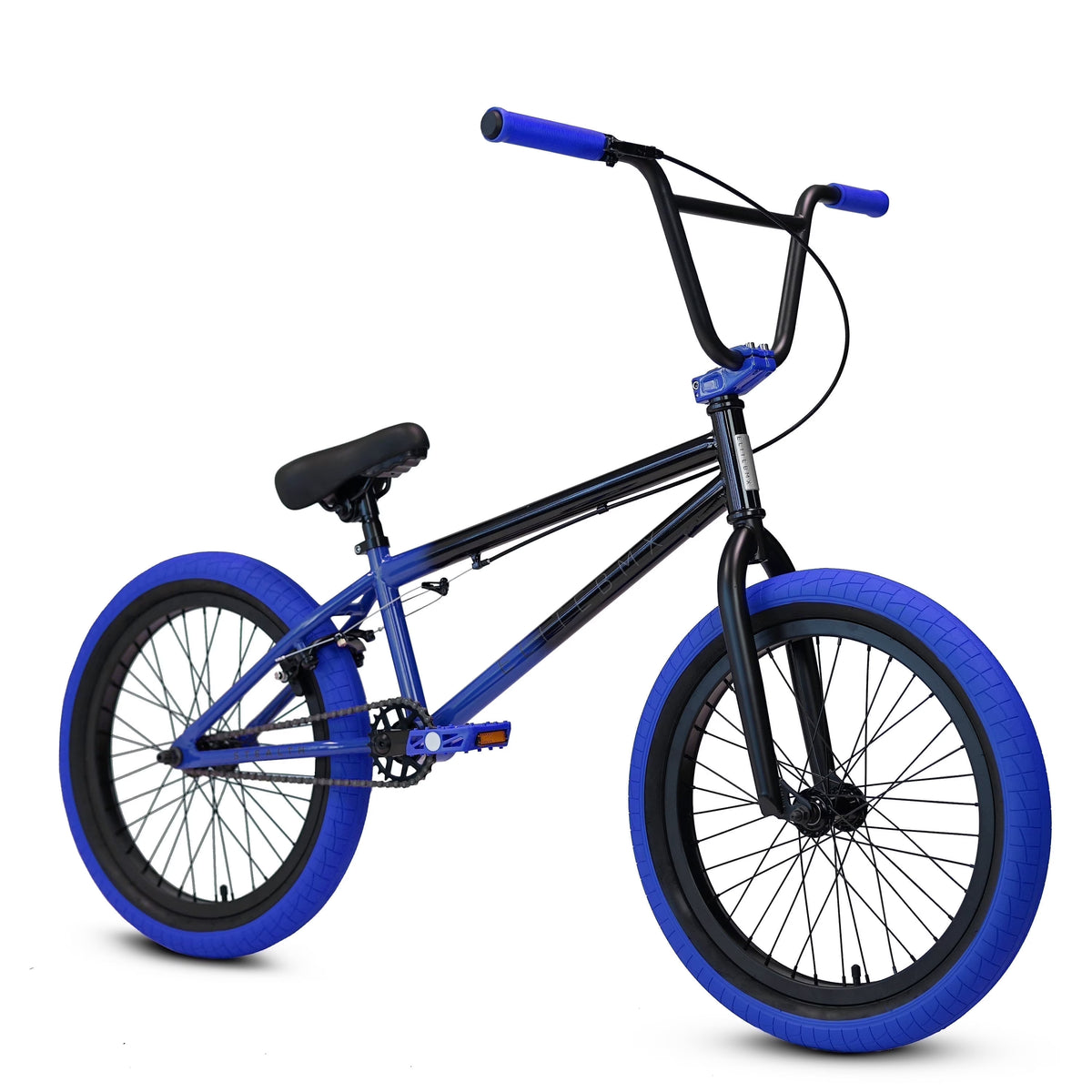 Elite BMX Bicycle 20" Freestyle Bike - Stealth Blue Purple Ideal for Ages 7 to 18 Years