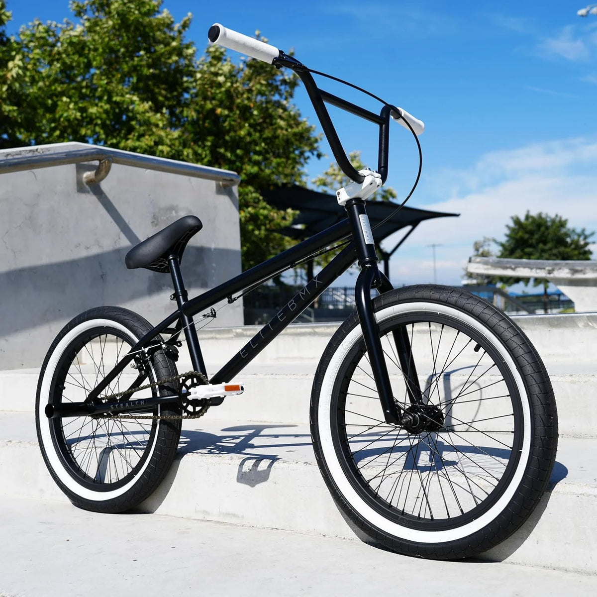 Elite BMX Bicycle 20" Freestyle Bike - Stealth Blue Purple Ideal for Ages 7 to 18 Years