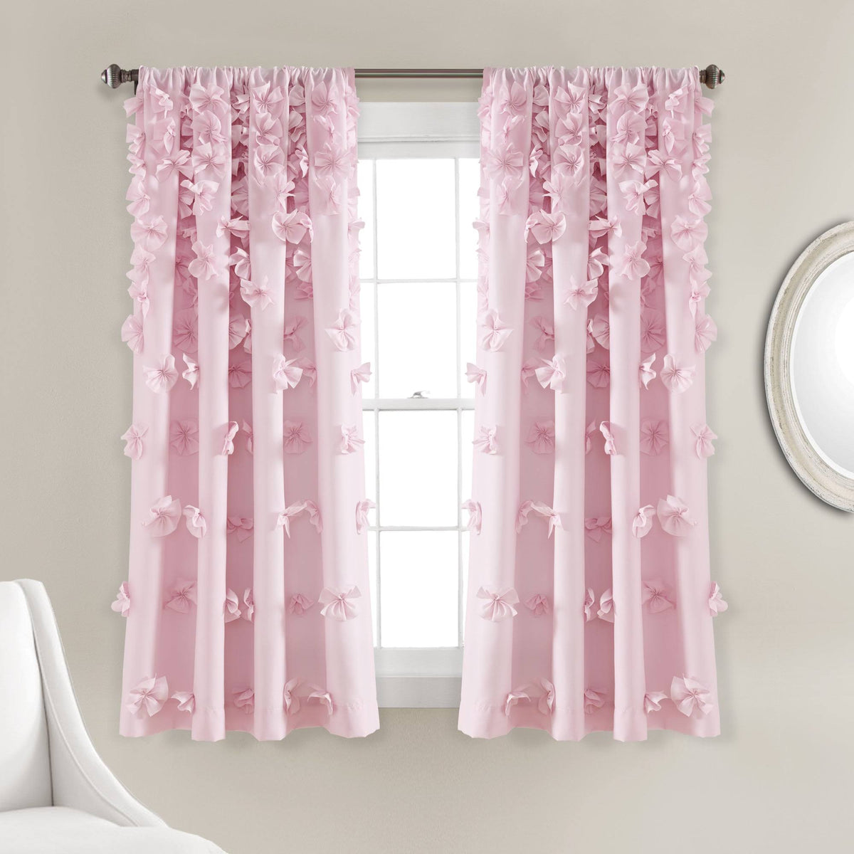 Lush Decor Riley Window Panel Lilac / 63" x 54" - Product image 1