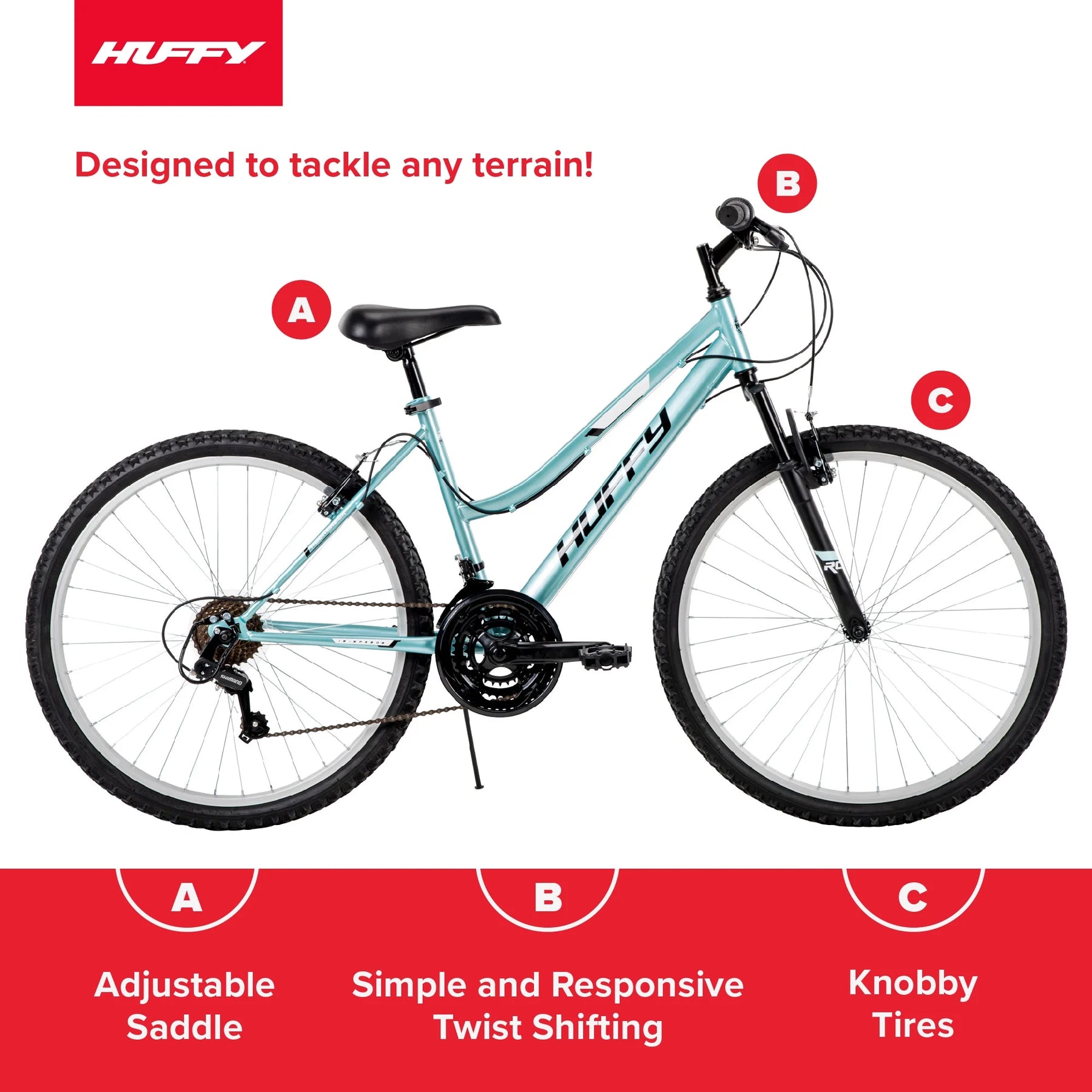 Huffy 26" Rock Creek Mountain Bike, Fits Riders 5'0"+, Mint, Adult, Women'S - Product image 2