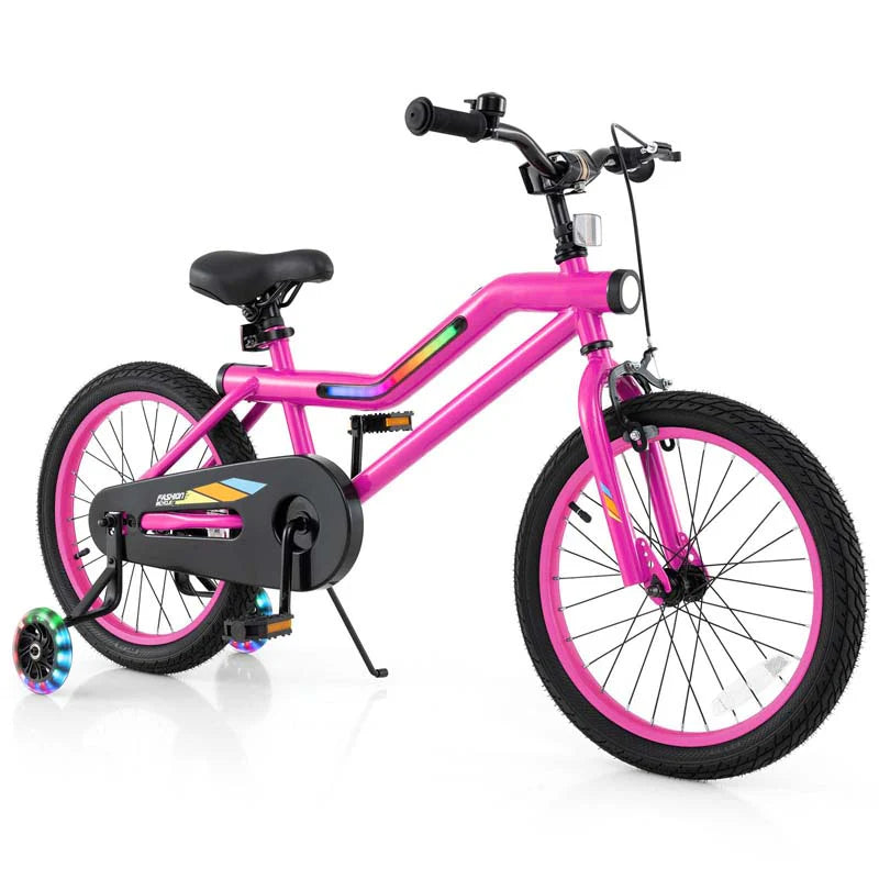 16/18 Inch LED Lighted Kids Bike with Training Wheels, Headlight, Adjustable Seat & Dual Brakes - Product image 20