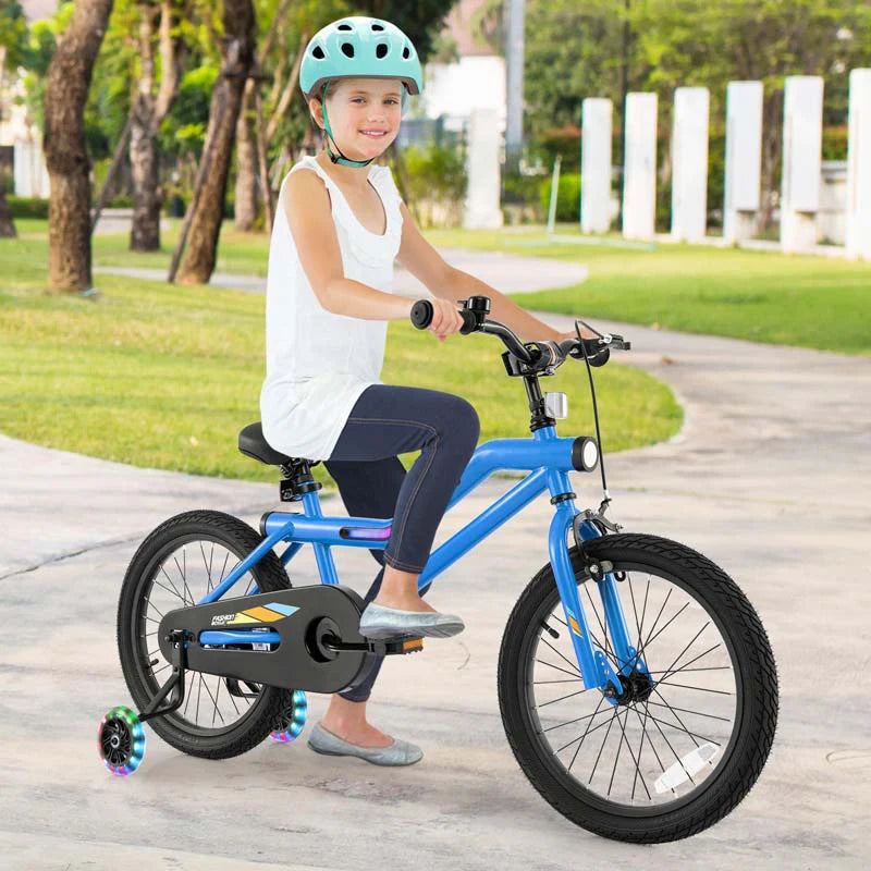 16/18 Inch LED Lighted Kids Bike with Training Wheels, Headlight, Adjustable Seat & Dual Brakes - Product image 37