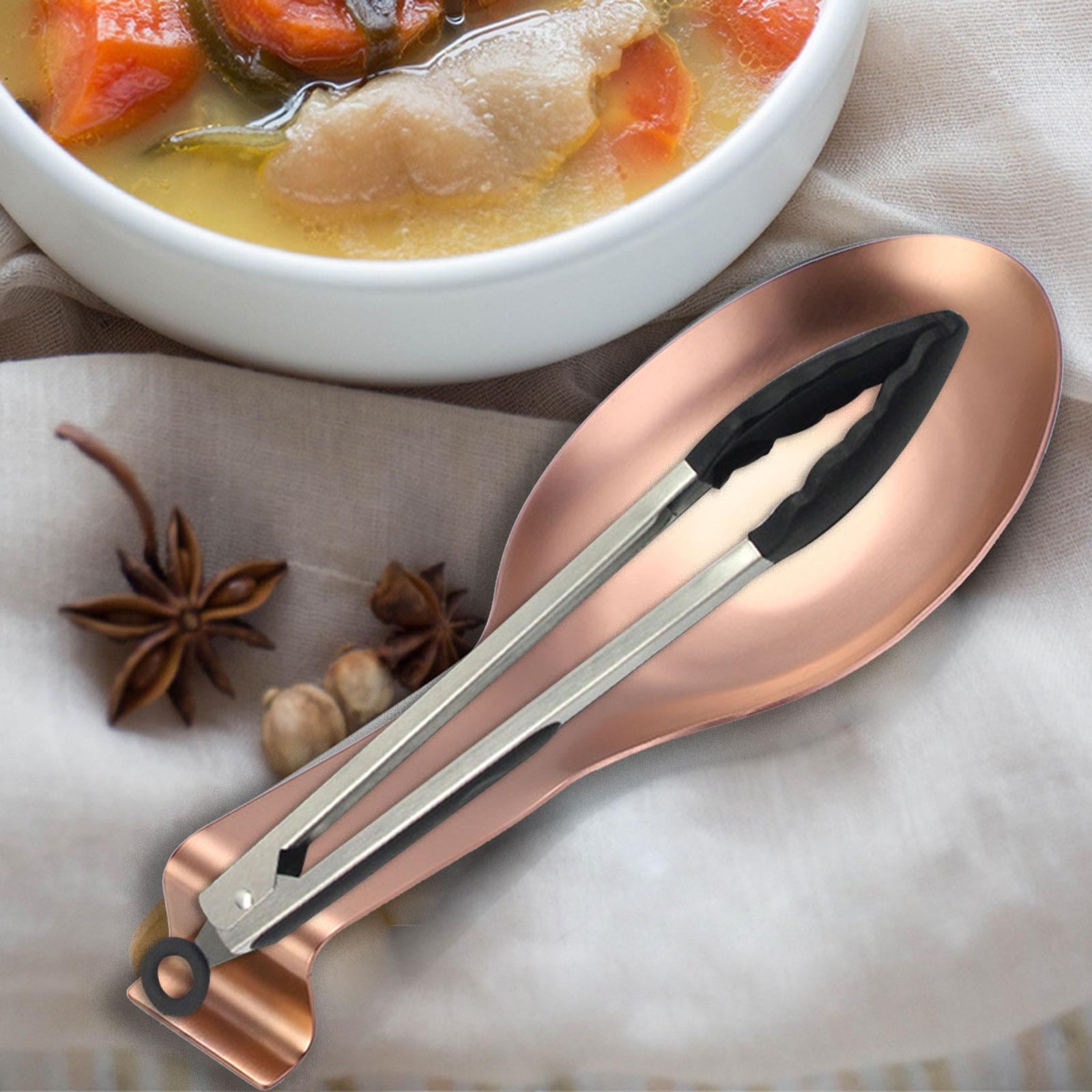 Spoon Holder Kitchen Utensils Accs Spoon Rest for Bar Coffee Station Cooking Rose Gold - Product image 7