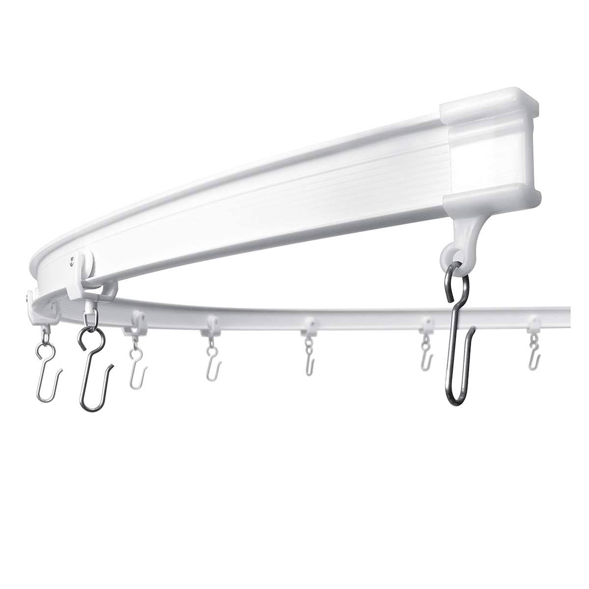 KXLife Flexible Ceiling Mount Curtain Track (20 ft), Hospital Curtain Track System, Wall Divider Curtain - Product image 1