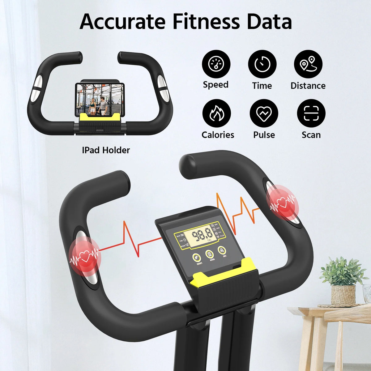 Pooboo 4in1 Folding Exercise Bike Indoor Cycling Bike Stationary Magnetic X Bike Gym Workout 300 lb Easy to - Product image 4