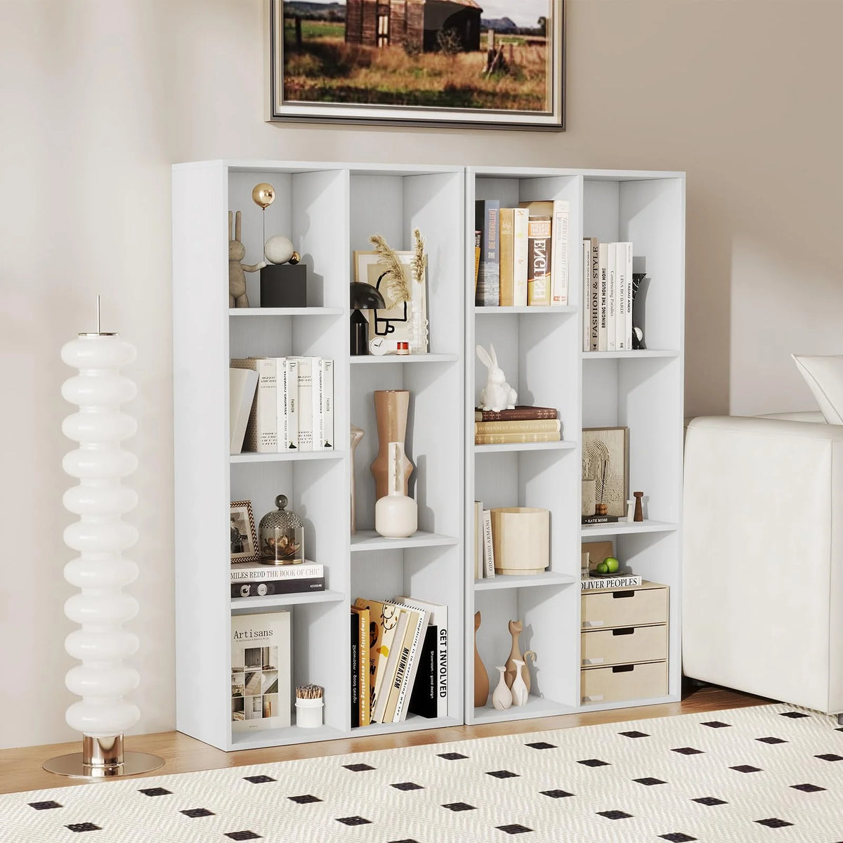 Tangkula 7-Cube Bookcase - Freestanding Storage Organizer with 7 Open Cubbies - Product image 9