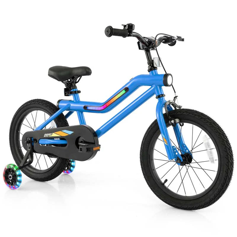 16/18 Inch LED Lighted Kids Bike with Training Wheels, Headlight, Adjustable Seat & Dual Brakes - Product image 47