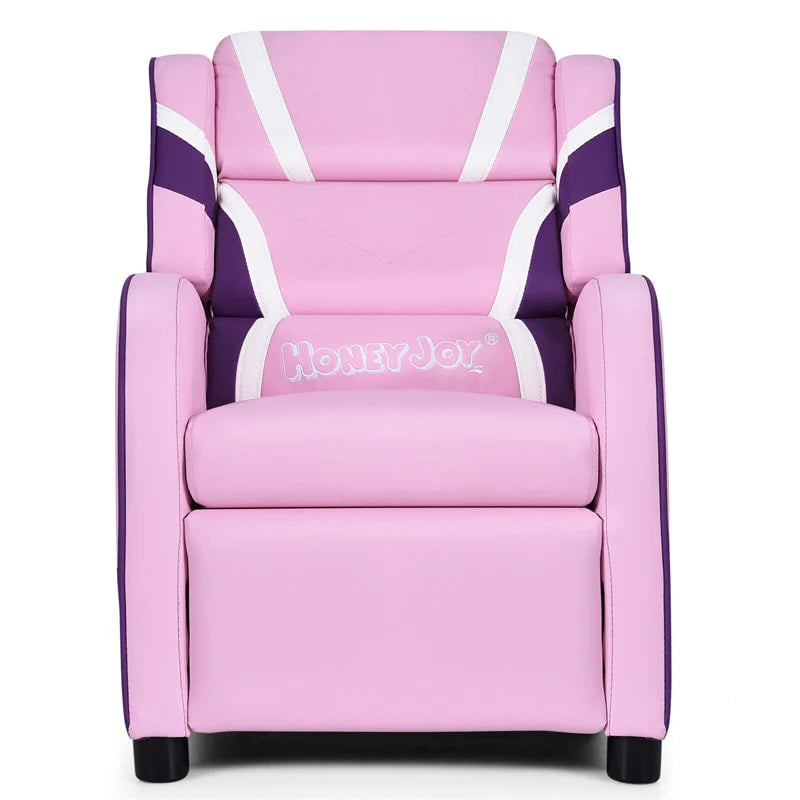 Kids Recliner Chair, Adjustable PU Leather Gaming Sofa with Footrest, Lumbar Support & Side Pockets - Product image 6