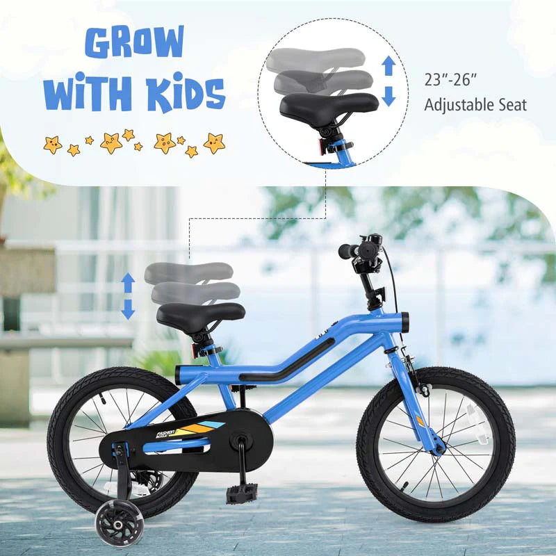 16/18 Inch LED Lighted Kids Bike with Training Wheels, Headlight, Adjustable Seat & Dual Brakes - Product image 48