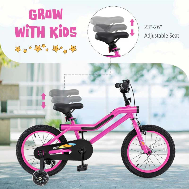 16/18 Inch LED Lighted Kids Bike with Training Wheels, Headlight, Adjustable Seat & Dual Brakes - Product image 30