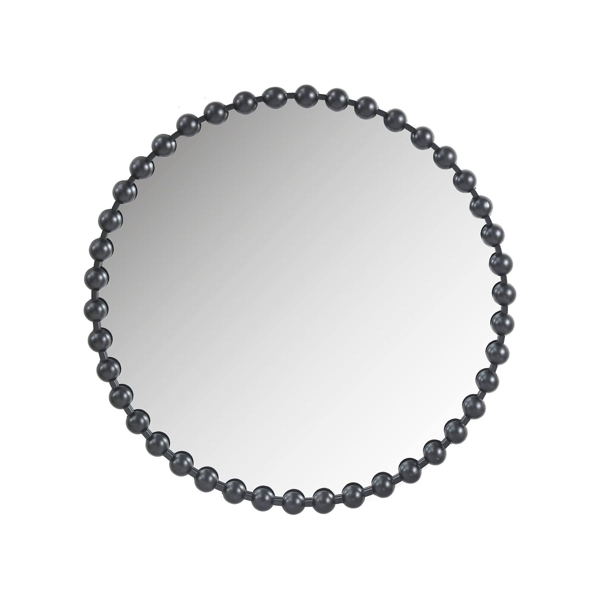 Marlowe Beaded Round Wall Mirror 36"D - Black - Madison Park Signature - Product image 1