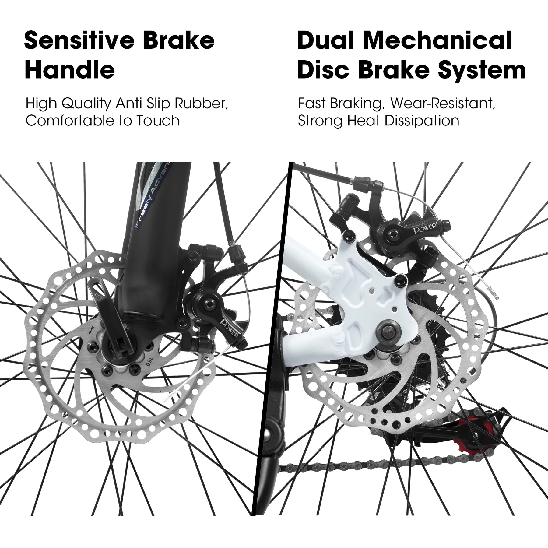 27" Mountain Bike, 21 - Speed Dual Disc Brakes with Aluminum Frame - Black - Product image 10