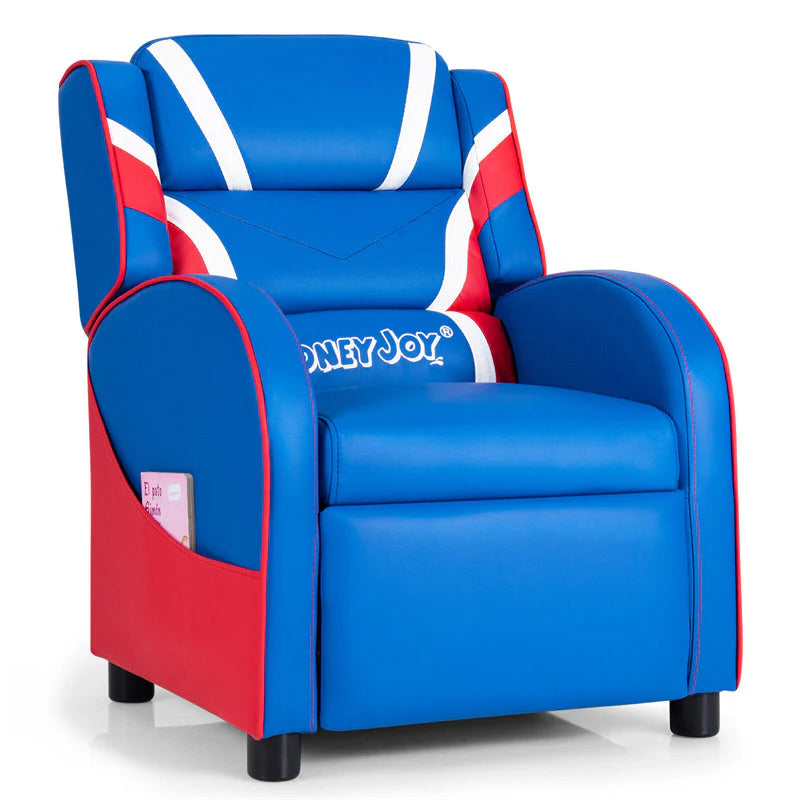 Kids Recliner Chair, Adjustable PU Leather Gaming Sofa with Footrest, Lumbar Support & Side Pockets - Product image 16