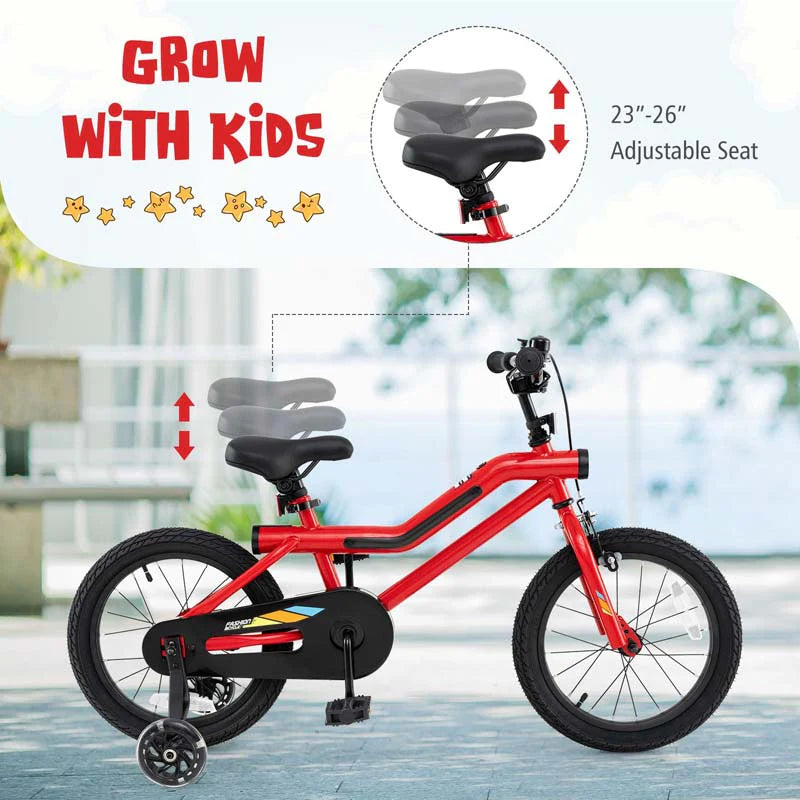 16/18 Inch LED Lighted Kids Bike with Training Wheels, Headlight, Adjustable Seat & Dual Brakes - Product image 12