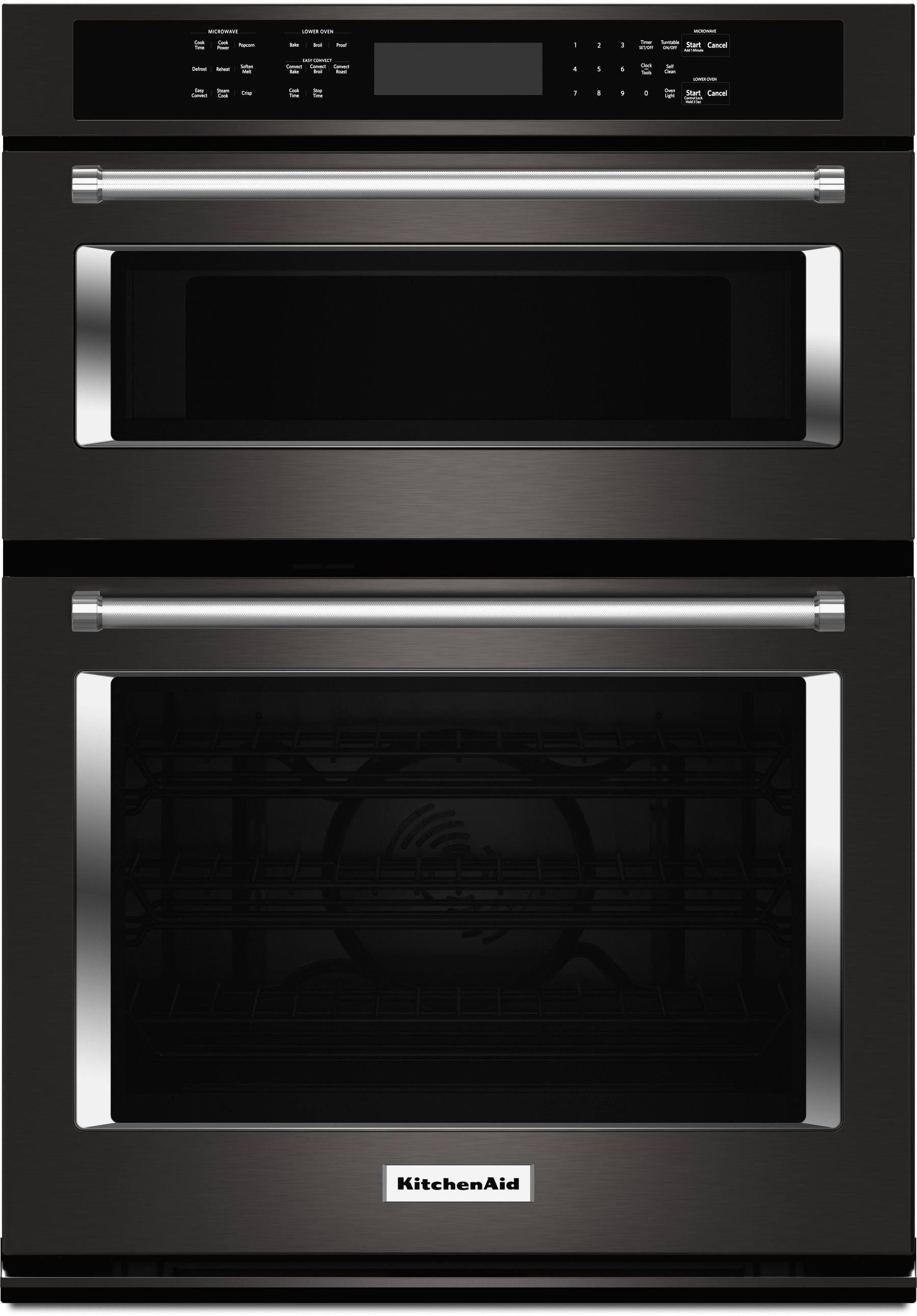 KitchenAid 30" Black Stainless Combination Convection Wall Oven - Product image 1