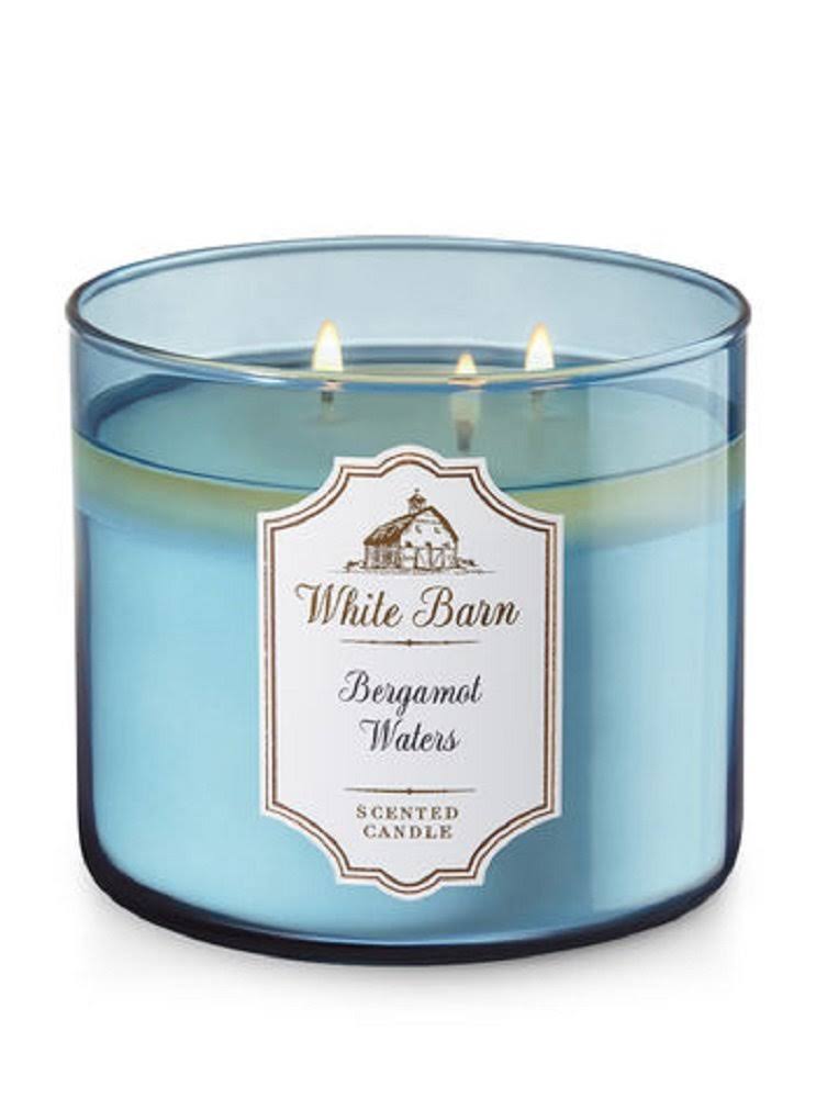 Bath & Body Works 3-Wick Candle in Bergamot Waters, Blue - Product image 1