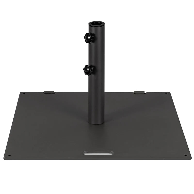 50 LBS Heavy Duty Patio Umbrella Base Stand, 24" Square Steel Outdoor Umbrella Weight with Wheels & 2 - Product image 10