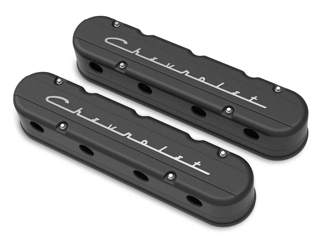 Holley 2-piece “Chevrolet” Script LS Valve Covers